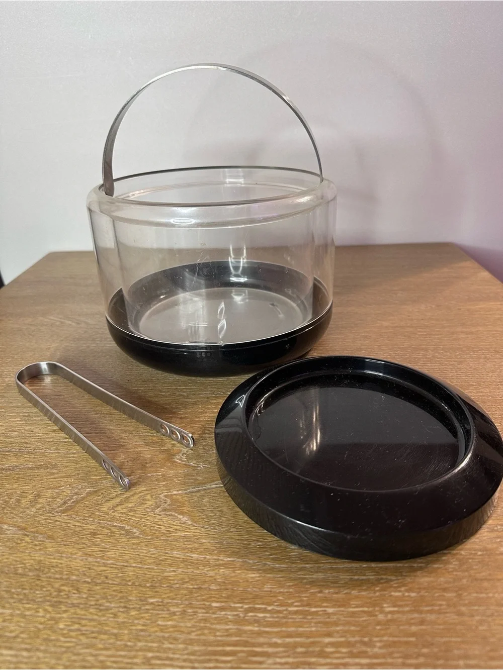 Vintage Stelton Denmark Ice Bucket Set | Erik Magnussen & Arne Jacobsen Tongs